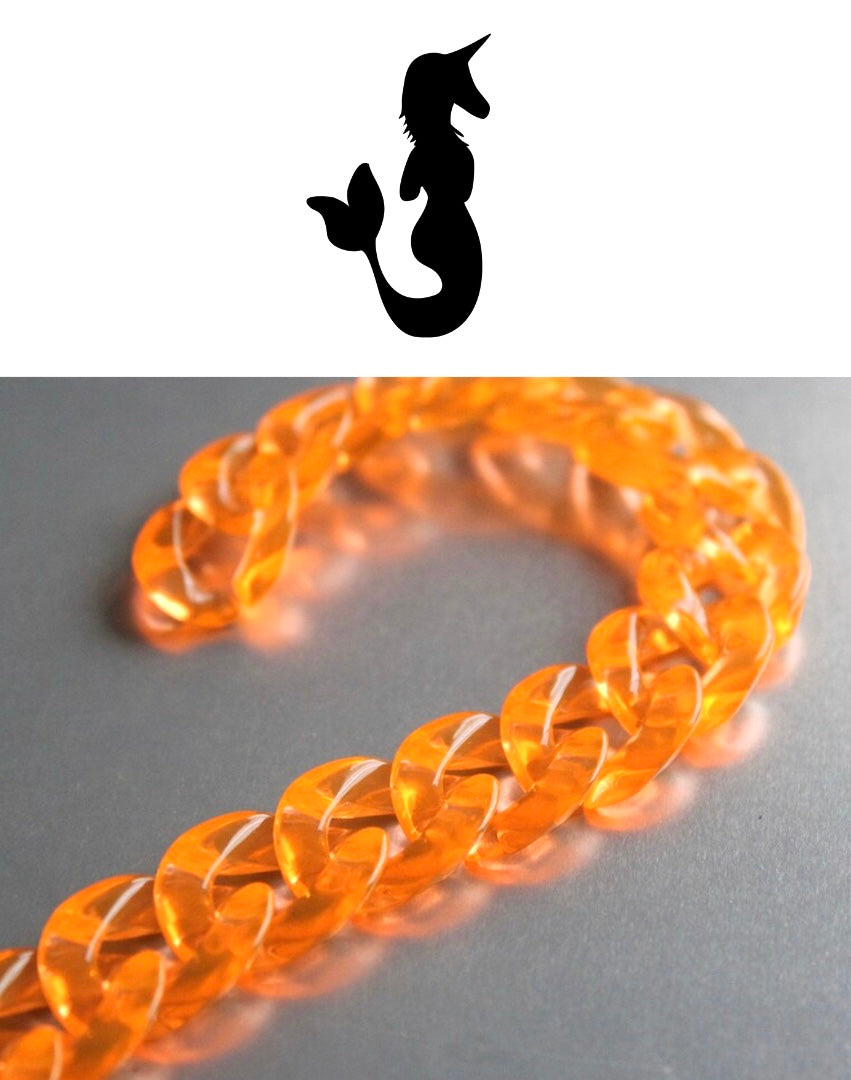 Orange Chain Bracelet